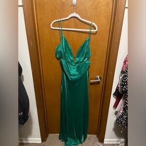 Emerald green maxi dress